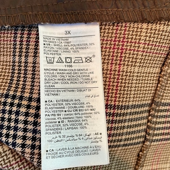 Old Navy Taylor Relaxed Plaid Pockets Two Button Suit Jacket Blazer Office Work - Picture 11 of 11